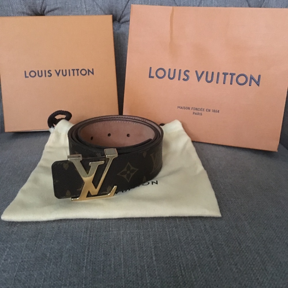 Louis Vuitton Monogram Belt 40 mm Size 85